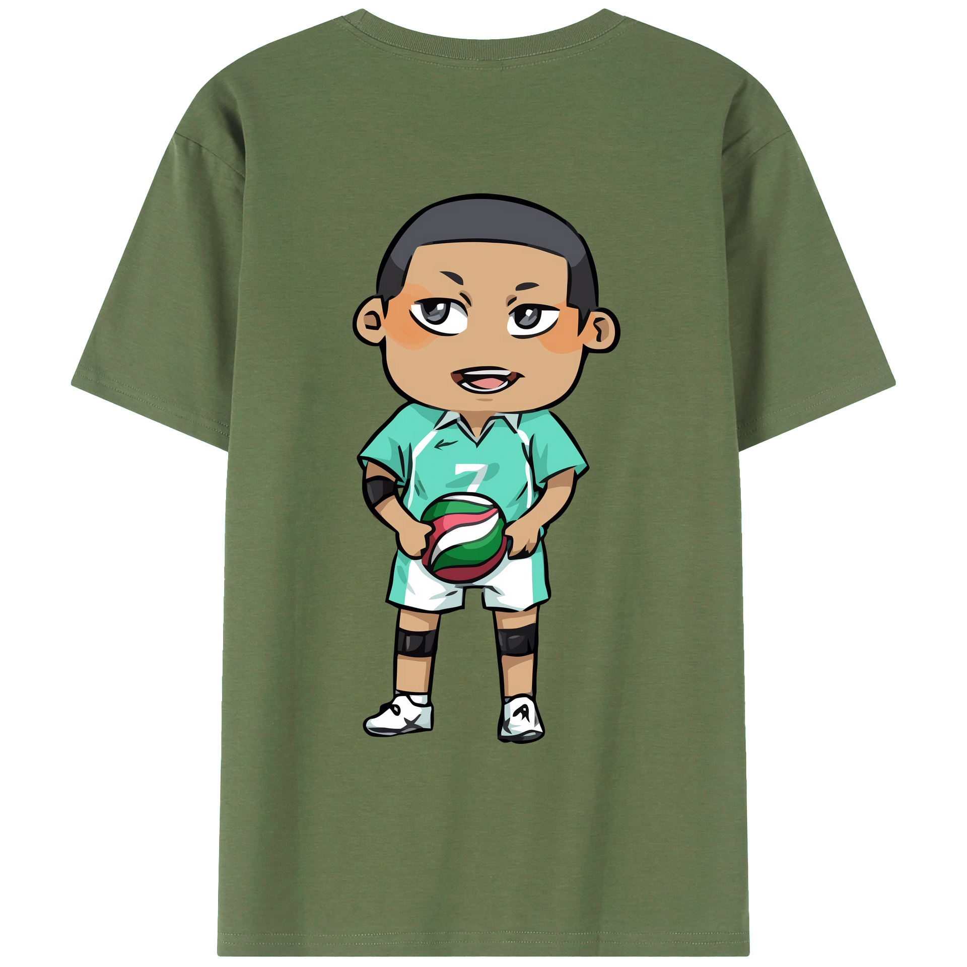 （画像用） ハイキュー!! Haikyu!! 綿100％ メンズ半袖Tシャツ（バックプリント） 通気性